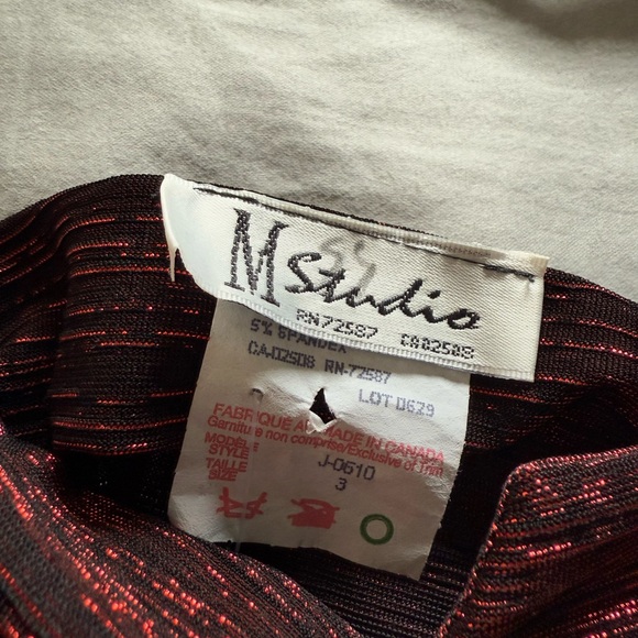 M STUDIO RED DRESS SZ S - Picture 5 of 7